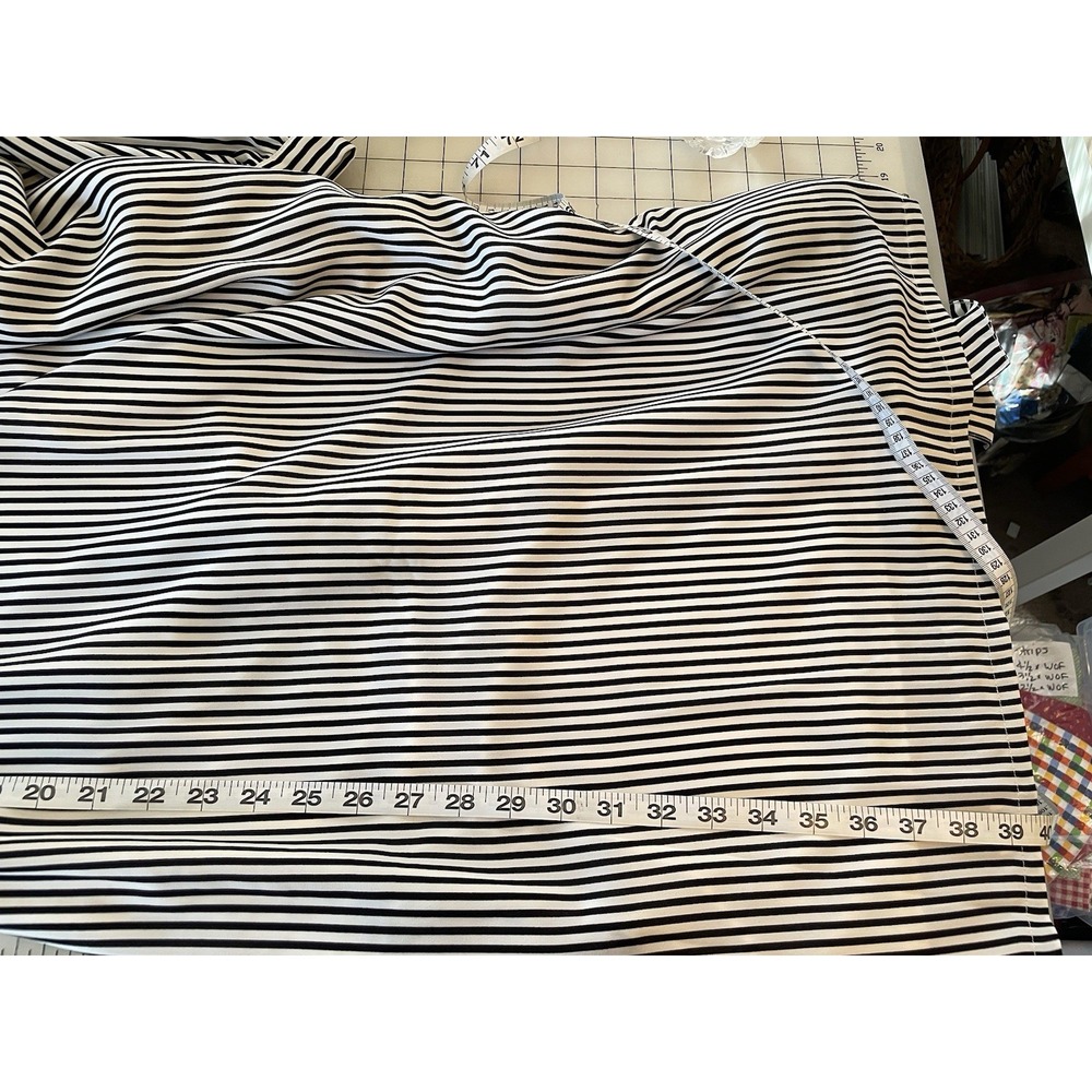 NWT APT. 9 Womens Dress Black White Stripe XL Lined 3/4 Sleeves Belted Boatneck - Picture 9 of 9